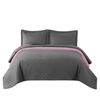 Colcha de cama doble cara Inez  D.Grey-Pink