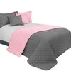 Colcha de cama doble cara Inez  D.Grey-Pink
