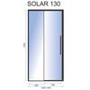 Drzwi prysznicowe SOLAR BLACK MAT 130