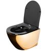 Misa WC podwieszana  Carlo Flat Mini Gold/Black