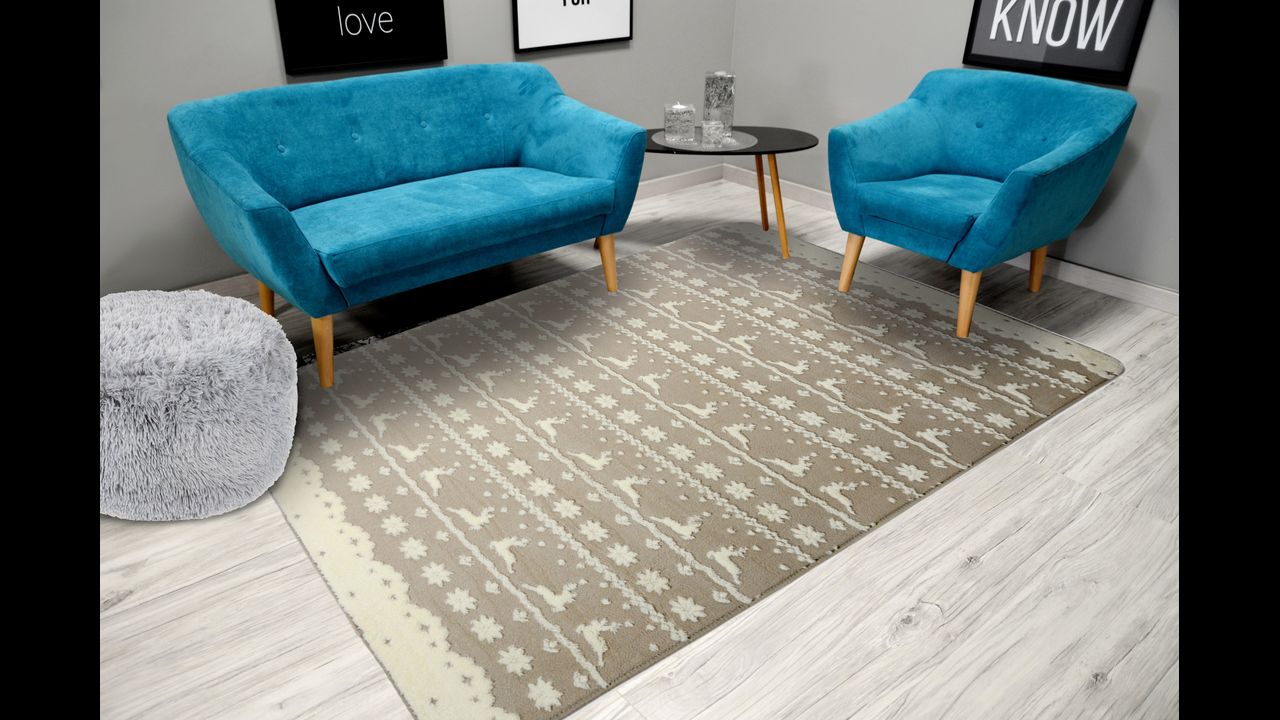 Plyšový koberec Clover Bergen Béžový