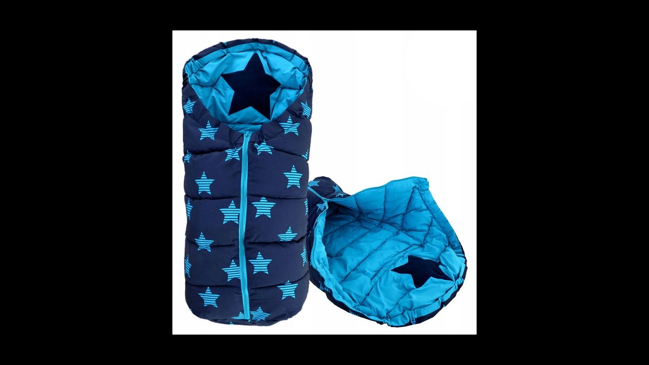 Baby sleeping bag 4in1 Star Navy-Turkus
