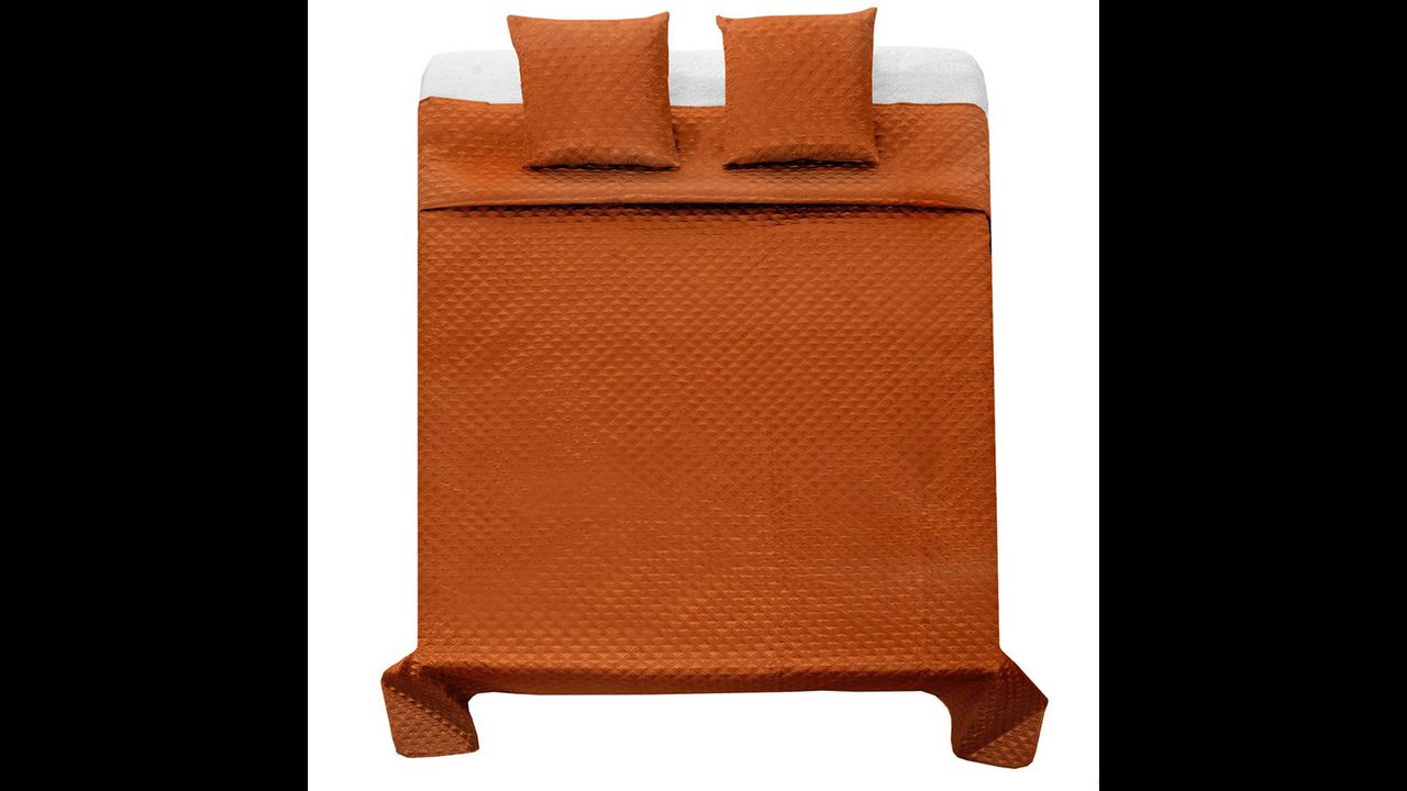 bedspread Satin Palermo + pillowcases Caramel