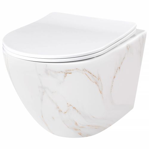 Toilet bowl  Rea Carlos Slim Rimless Aiax Shiny