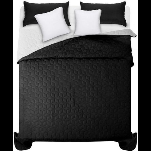 bedspread- quilted/double-sided Diamante Black & White